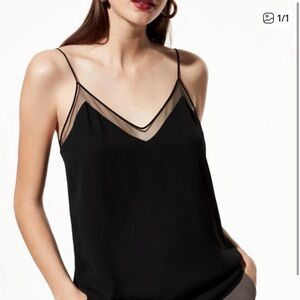 Aritzia Black Sheer Strap Tank Top